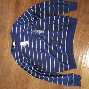 Sonoma Blue and Gray Striped Sweater